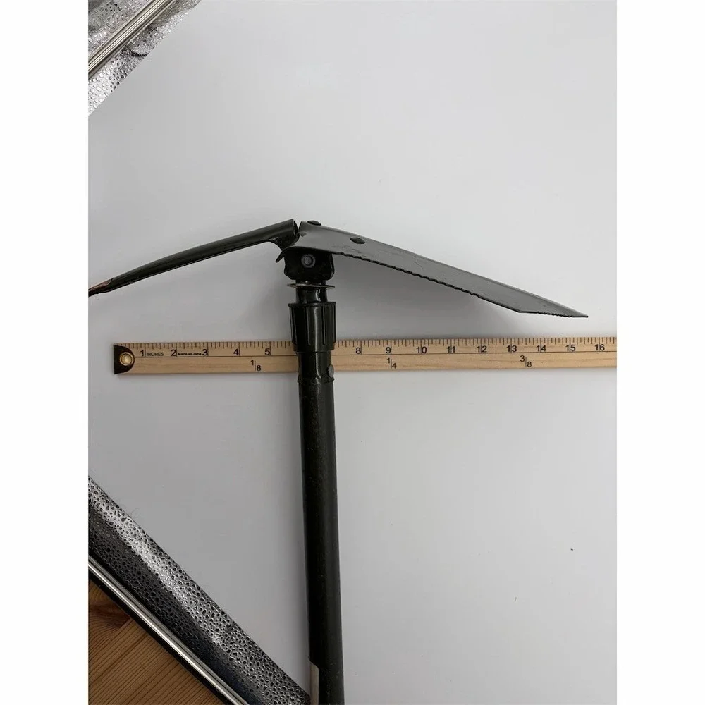 Unbranded GI Style Folding Entrenching Tool Shovel Black w/‎ Pick & Saw Edge